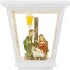 Lampione Bianco Natale 243027 Decorazione natività 60H cm Suoni Luci Movimento