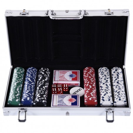 Set da poker 300 fiches + 2 mazzi di carte