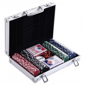 Set per Poker Professionale 200 Fiches con Valigetta e 2 Mazzi di Carte