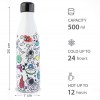 Bottiglia Termica SPACE da 500ml Doppia Parete in Acciaio NO BPA ID0018