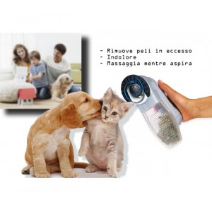 Tosatrice 2 in 1 rimuove peli in eccesso mentre massaggia per cane e gatto SHED indolore