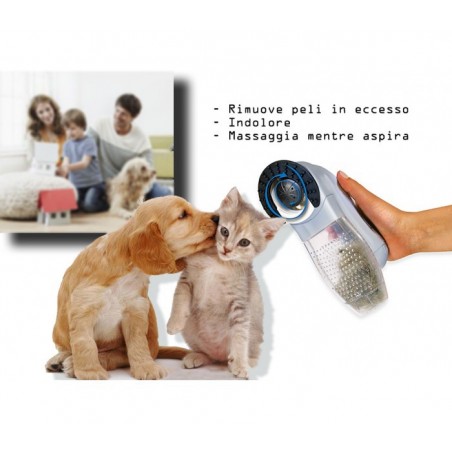 Tosatrice 2 in 1 rimuove peli in eccesso mentre massaggia per cane e gatto SHED indolore