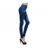 Leggings GIADA effetto denim modello slim fit modellante in due colori felpato