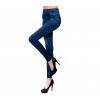 Leggings GIADA effetto denim modello slim fit modellante in due colori felpato