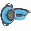 Set 2 Scolapasta Pieghevoli Tondi in Silicone 211495 Antiscivolo e Salvaspazio