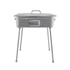 Fornacella Grande in Lamiera Stampata 27x37cm Barbecue con Griglia e Coperchio