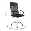Sedia da ufficio Koppler traspirante 072377 VESTIAMO CASA altezza regolabile