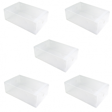 Set 10 Pz Scatola Contenitore Organizzatore Scarpe Trasparent Box  Salvaspazio