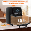 Maxi Friggitrice ad Aria Jordan da 15L 1800W Forno 8 Modalità Display Touch