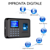 Marcatempo Impronte Digitali Password Badge Biometrico Monitor Presenze 2.4" USB