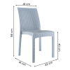 Set 2 Sedie Giardino NINFEA in Stile Rattan Senza Braccioli Sedute per Esterni
