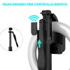 Selfie Stick Ring Light Anello Led 8" Treppiedi Pieghevole Con Telecomando 06