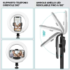 Selfie Stick Ring Light Anello Led 8" Treppiedi Pieghevole Con Telecomando 06