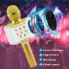 Microfono Karaoke Wireless con Luci Led Q-C107 Registra Canta e Riproduce Musica