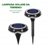 Faretto Solare Luce Led RGB Tondo da Giardino con Sensore Crepuscolare IP68