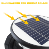 Lampada Led Da Parete 5W Esterni Con Pannello Solare Applique 3 Modalità IP67