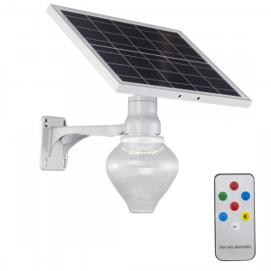 Lampada Led Giardino e Cortile con Pannello Solare Lampione IP65 con Telecomando