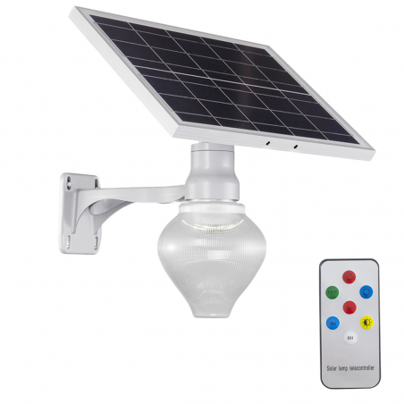 Lampada Led Giardino e Cortile con Pannello Solare Lampione IP65 con Telecomando