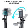 Mini Treppiedi Supporto per Telefono Video Camera Stand 360° con Faro Led