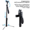 Mini Treppiedi Supporto per Telefono Video Camera Stand 360° con Faro Led