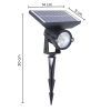 Faretto Led da Esterno Ricarica Solare 781263 Lampada da Giardino Picchetto 10W