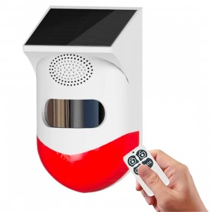 Allarme Infrarossi Luce Solare 316277 Sirena Antifurto wireless con Telecomando