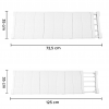 Mensola Estensibile Per Armadi 35x72.5cm Scaffale Telescopico Per Mobili