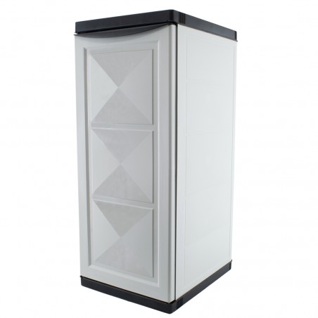 Armadio Portabombole 1 Anta in PVC 800176 Mobile Modulare 2 Mensole per Esterno
