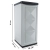 Armadio Portabombole 1 Anta in PVC 800176 Mobile Modulare 2 Mensole per Esterno