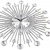 Orologio da Parete 793165 in Metallo 50 cm Stella di Cristallo Decorazione Casa