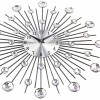 Orologio da Parete 793165 in Metallo 50 cm Stella di Cristallo Decorazione Casa