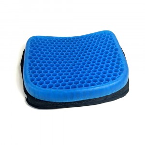 Cuscino gel traspirante anti decubito ergonomico sedute prolungate 37x30x4 cm