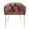 Poltrona Imbottita con Struttura Oro ARABELLA da MODIFICARE