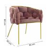 Poltrona Imbottita con Struttura Oro ARABELLA da MODIFICARE